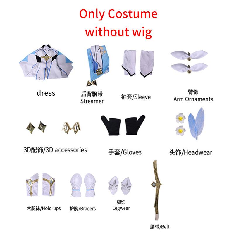 

High Qualiy Traveler Lumine Cosplay Costume Wig Hair For Game Impact Character Cosplay Costumes Dress Women Party Outfits XL