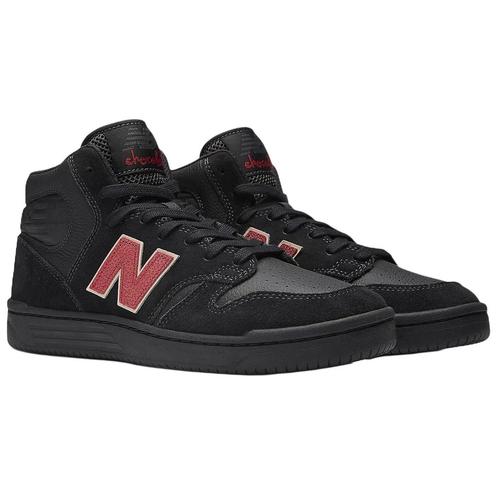 Chocolate Skateboards x New Balance Numeric 480 High Black Red Unisex Sneakers NM480HCH