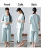 Nissen Pajama and Loungewear Set of Cotton Blend Loungewear in Charcoal and Size 5L Set 2-Piece Simple, Loose-Fit Blue,