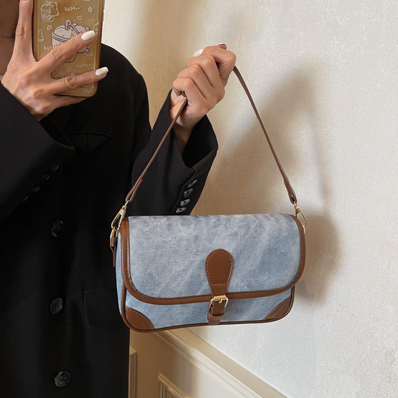 Winter New Fashion Pu Small Square Bag Retro Texture Shoulder Bag To Work Commuter Messenger Women's Bag