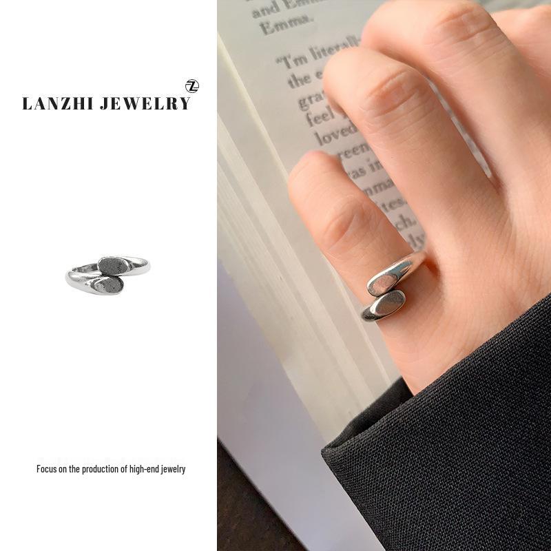Lan Zhi 925 Sterling Silver Non-Fading Pinky Ring - Simple and Trendy Jewelry for Unique Style