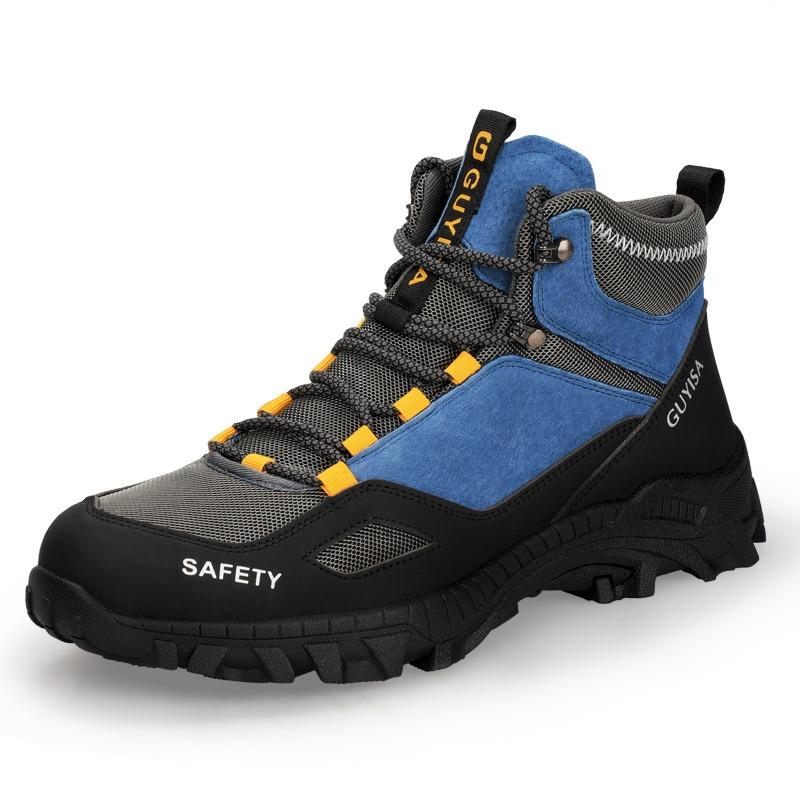 

Men s Safety Shoes High Top Work Shoes Anti-smash Anti-puncture Men Boots Male Sneakers Steel Toe Non-slip Indestructible Shoes 37