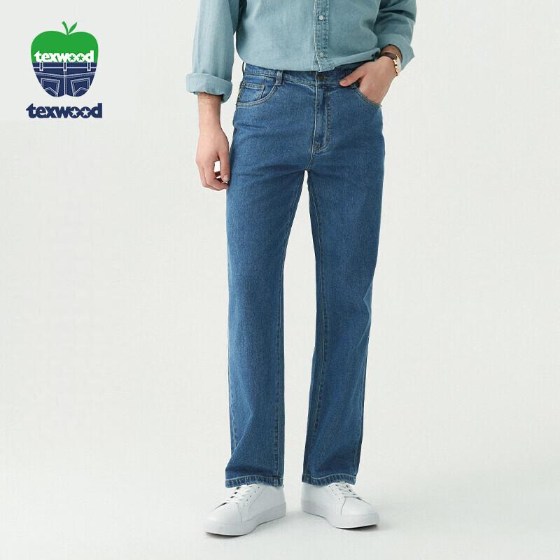 Мужские джинсы Texwood с эффектом потертости и прямым кроем 33