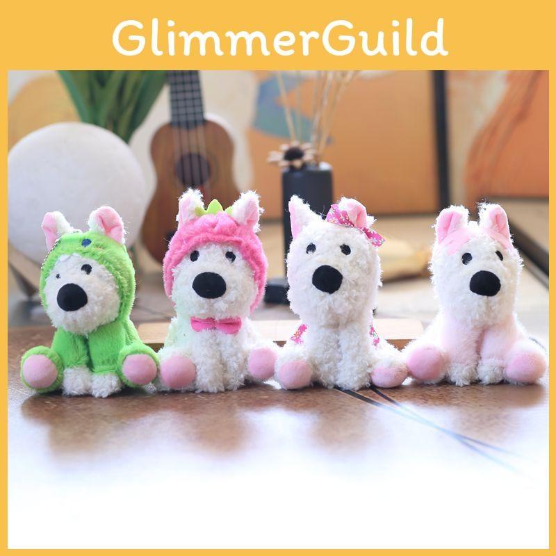 Cuter West Highland Puppy Plush Keychain Backpack Pendant For Kids Pp Cotton