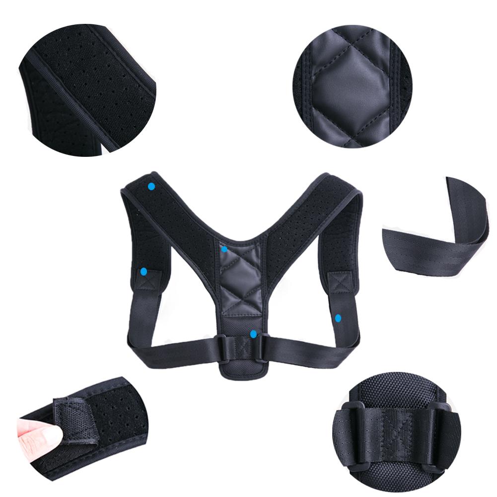 Justerbar Rygg Hållningskorrigerare Nyckelben Ryggrad Rygg Axel Ländrygg Stödskena Bälte Hållningskorrigering