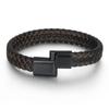 Titanium Alloy Magnetic Bracelet Men's Vintage Cowhide Multi-layer Hand-woven Design Fashion Personality Hand Jewelry