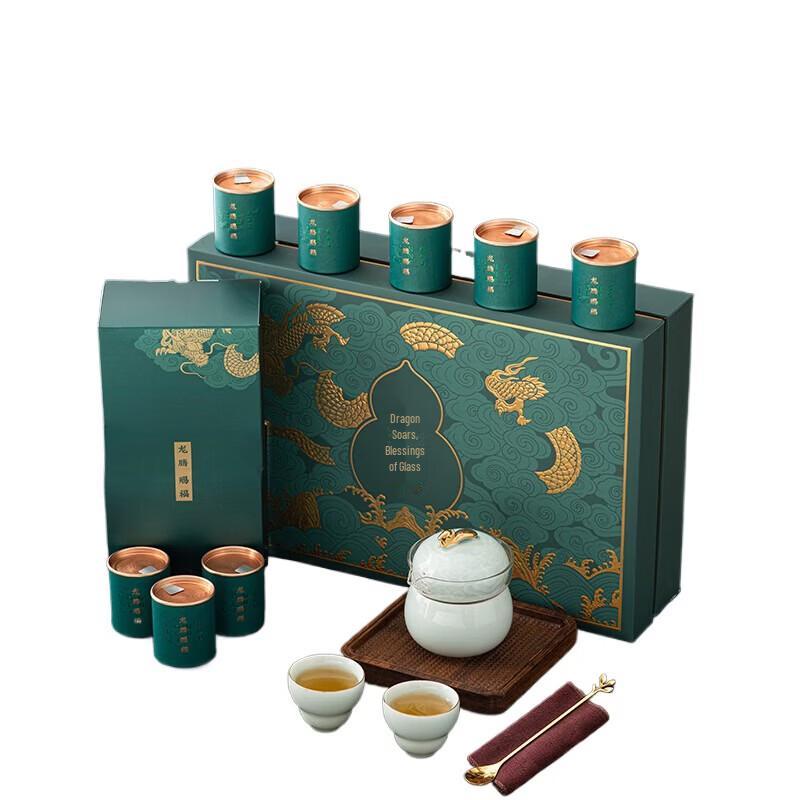Dragon Blessing Ceramic Tea Set Gift Box