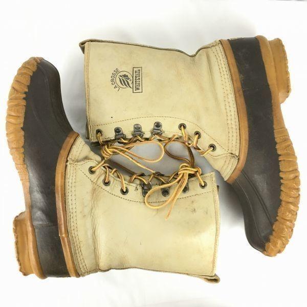 Vintage LACROSSE Vyrobeno v USA Velikost 24.5-25.0-25.5 Kožené Thinsulate Špičkové Sněhule Vložka Hnědá(POUŽITÝ)