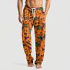Men's Knitted Halloween Print Pocket Casual Pants Pajama Pants