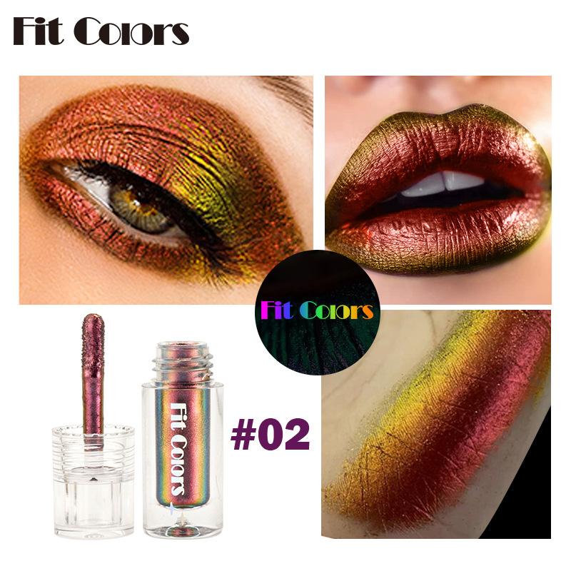 Optical Chameleon Eyeshadow Liquid Dazzling Stage Makeup High Light Film Forming Eyeshadow Liquid Lip Liquid