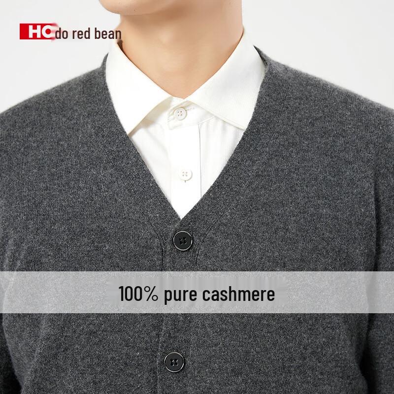 Men's 100% Pure Cashmere V-Neck Cardigan Sweater