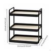 Metal 3Tier Storage Rack | SpaceSaving, washroom Counter Organizer, for Dresser Black