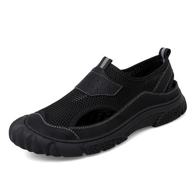 Outdoor Trendy Sandals Summer Mesh Hollow Casual Outerwear Shoes Men's Breathable Sports Shoes Beach Sandals New