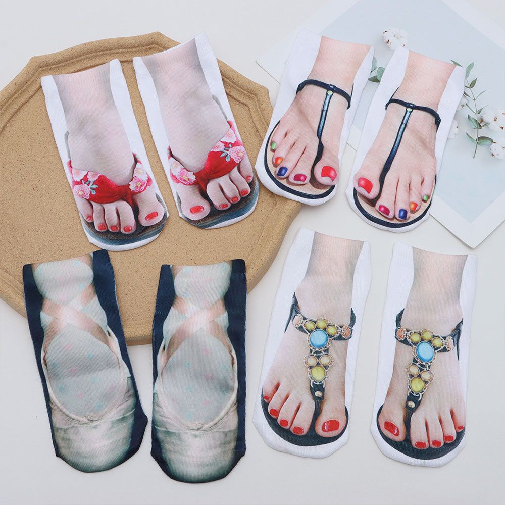 

Чулочно-носочные изделия Удобные носки до щиколотки с 3D принтом Низкие носки до щиколотки Шлепанцы Дизайнерские носки Новинки носки