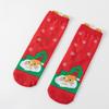 Cute Elk Cartoon Socks with 3D Ears – Red, Cotton for Autumn & Winter, Japanese Style, Perfect for Christmas