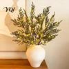 Warm White LED Twig Lights Artificial Lighted Pine with Lights, Fairy Light Olive Branch, Realistic Faux Tabletop Holiday Floral Filler Stem for Home