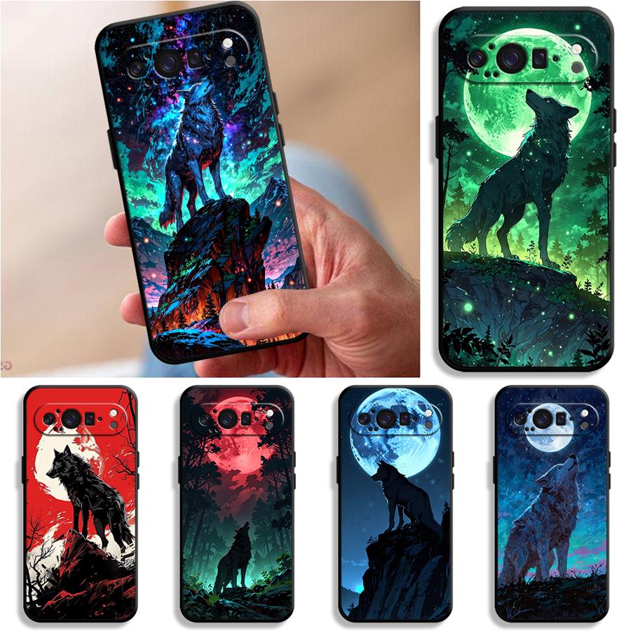 Custodia per Google Pixel 10A 9a 6a 10 9 Pro XL 8a 6 7 8 Pro 7a Funda Copri Telefono Lupo Foresta