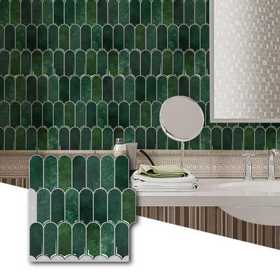 Self-adhesive 3D Wall Tile Fish Scale PVC Wall Sticker Waterproof Mold Resistant Kitchen Backsplash For Kitchen Bathroom