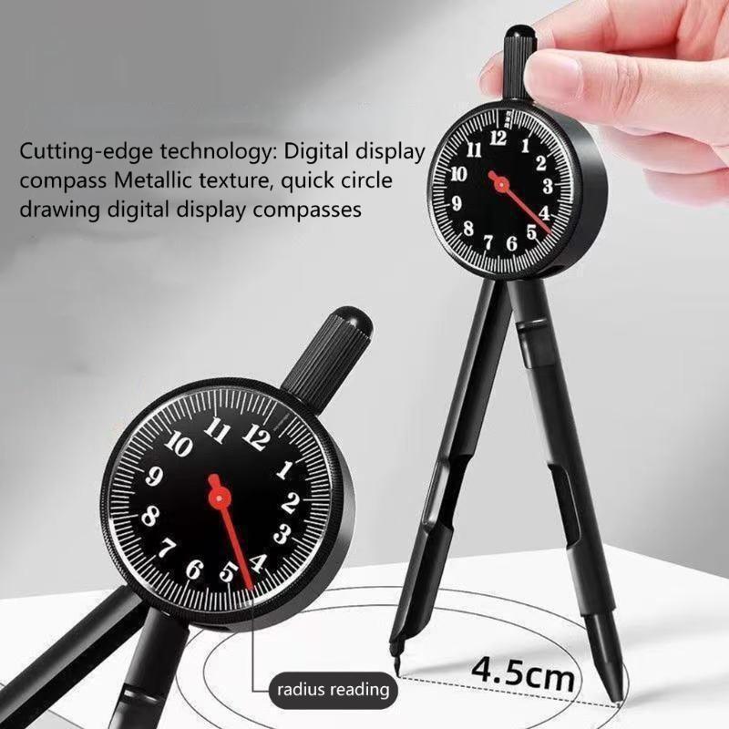 Ergonomic Plastic Measuring Compass Featuring 30cm Extended Reach Suitable For Art Drawing And Math Study Applications
