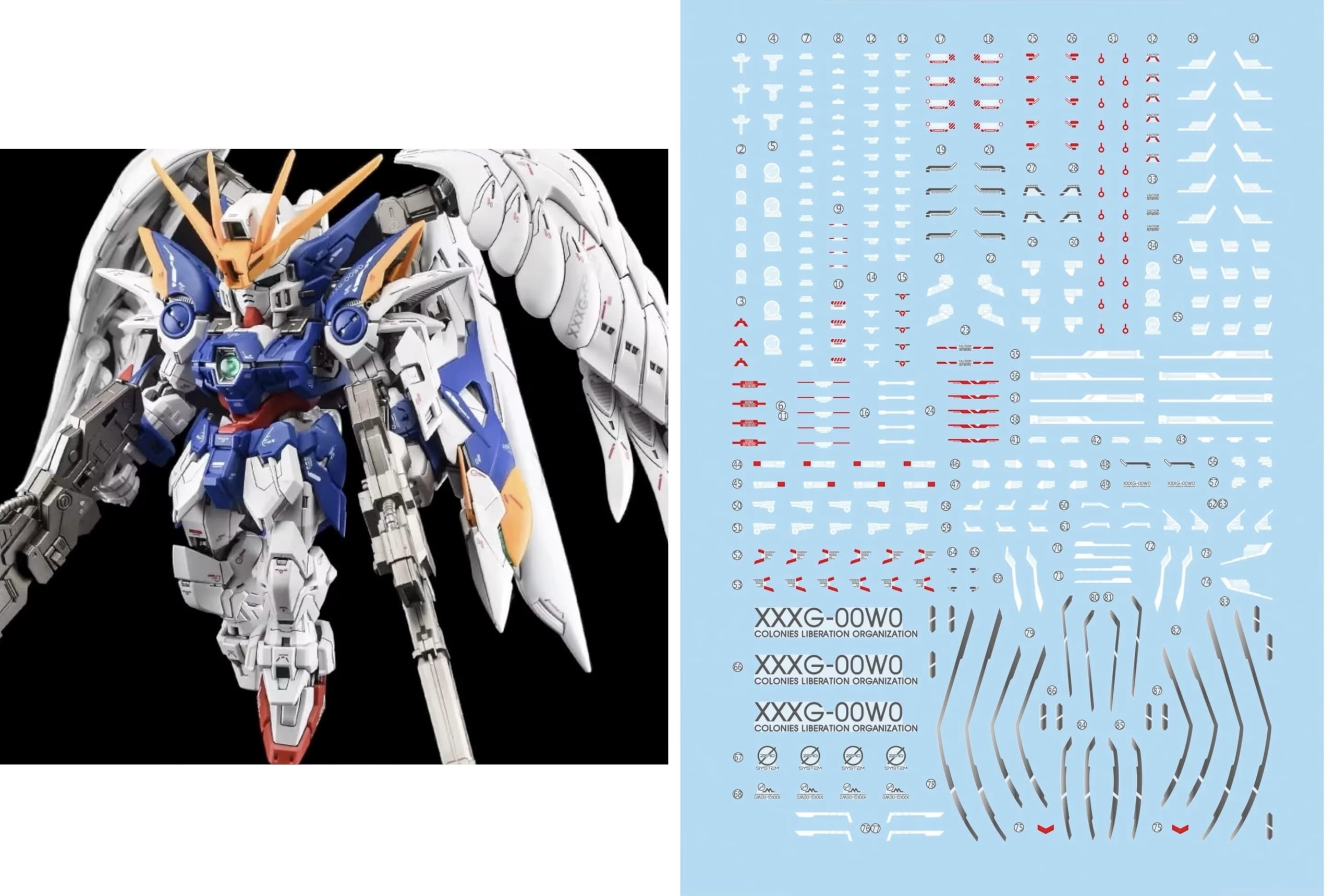 

MGSD Wing Gundam Zero HG RG MG PG RE HiRM Робот Пластиковая Модель Водные Декали (Для EW) [Использовал]