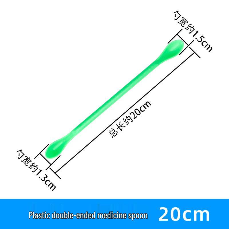 20cm Double-Headed Plastic Medicine Spoon - Lab Instrument & Teaching Tool