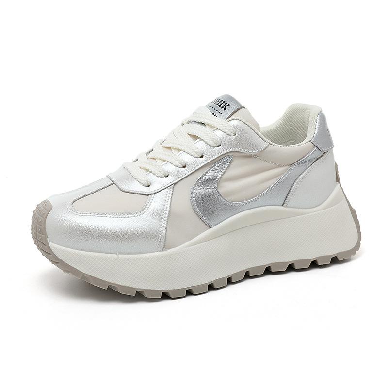 BN001-1 New L Travel Shoes for Women  Spring/Summer Heightened Easy Wear Shoes All-Matching Dad Shoes Breathable Thick Bottom Wear-Resistant
