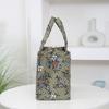 New Style Nylon Printing Thickened Large Capacity Handbag, Work Portable Zipper Semi-closed Lunch Box Storage Bag, Bento Bag
