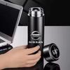 AVI4   Car LED Intelligent Temperature Measurement Cup Thermos Bottle Sticker For Nissan Rogue Pathfinder X-Trail GTR Note Qashqai Juke