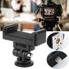 Camera Flash Hot Shoe Mount Adapter Phone Tripod Holder Clip w/ Cold Shoe Mount for iPhone Samsung Canon Nikon Sony DSLR
