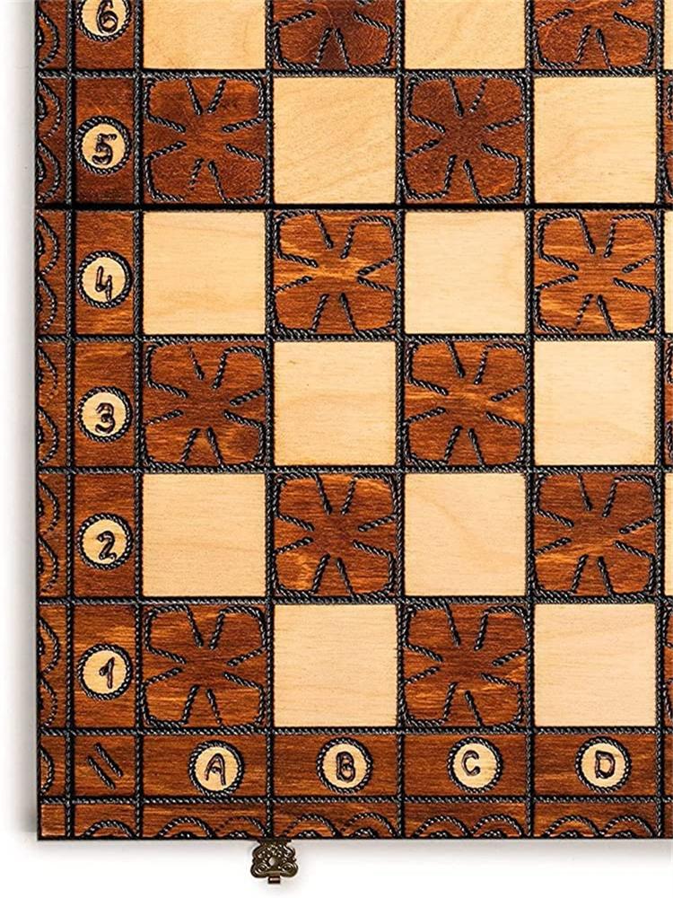 42*42Cm Solid Wood Luxury Style High Grade Folding Chess Set King Height 8Cm Children'S Chess Board Games Beginner Series Set