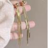 Trendy Style Tassel Pendant Earrings Light Luxury Drooping Earring  Ladies Accessories