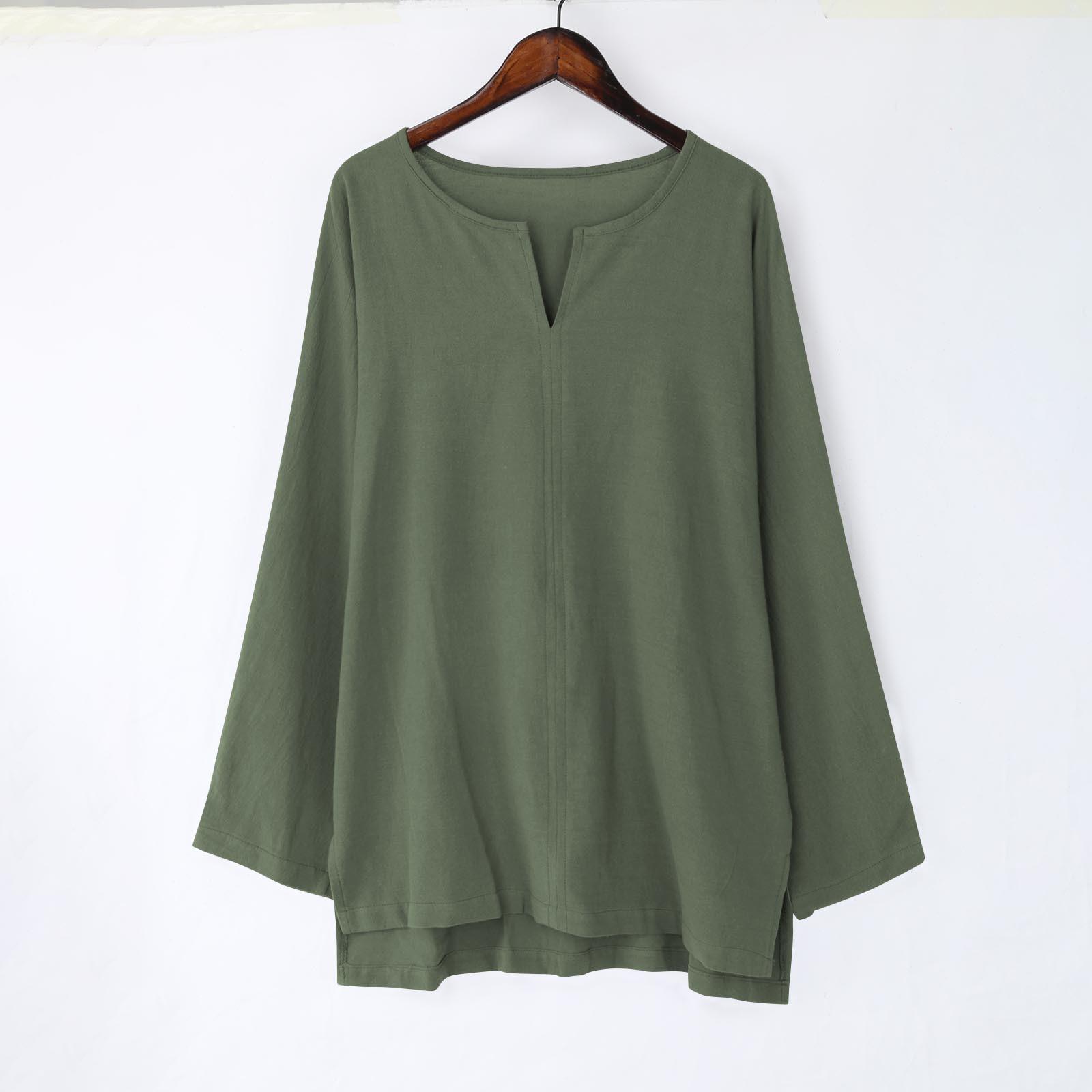 

Mens Brief Breathable Comfy Color Long Sleeve Loose Casual T Shirt Top M