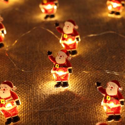 2M 20LED Santa Claus Snowman Elk Garland Lights String Christmas Decorations for Home 2025 Xmas Tree Ornaments Navidad New Year