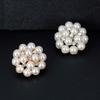 Flower Rhinestone Imitation Pearl Brooch Pin DIY Bridal Wedding Bouquet Decor