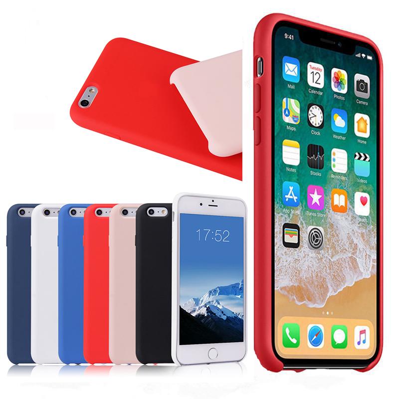 Buy Silicone Case for iPhone 6 7 8 X XS Max XR for Samsung Huawei ...