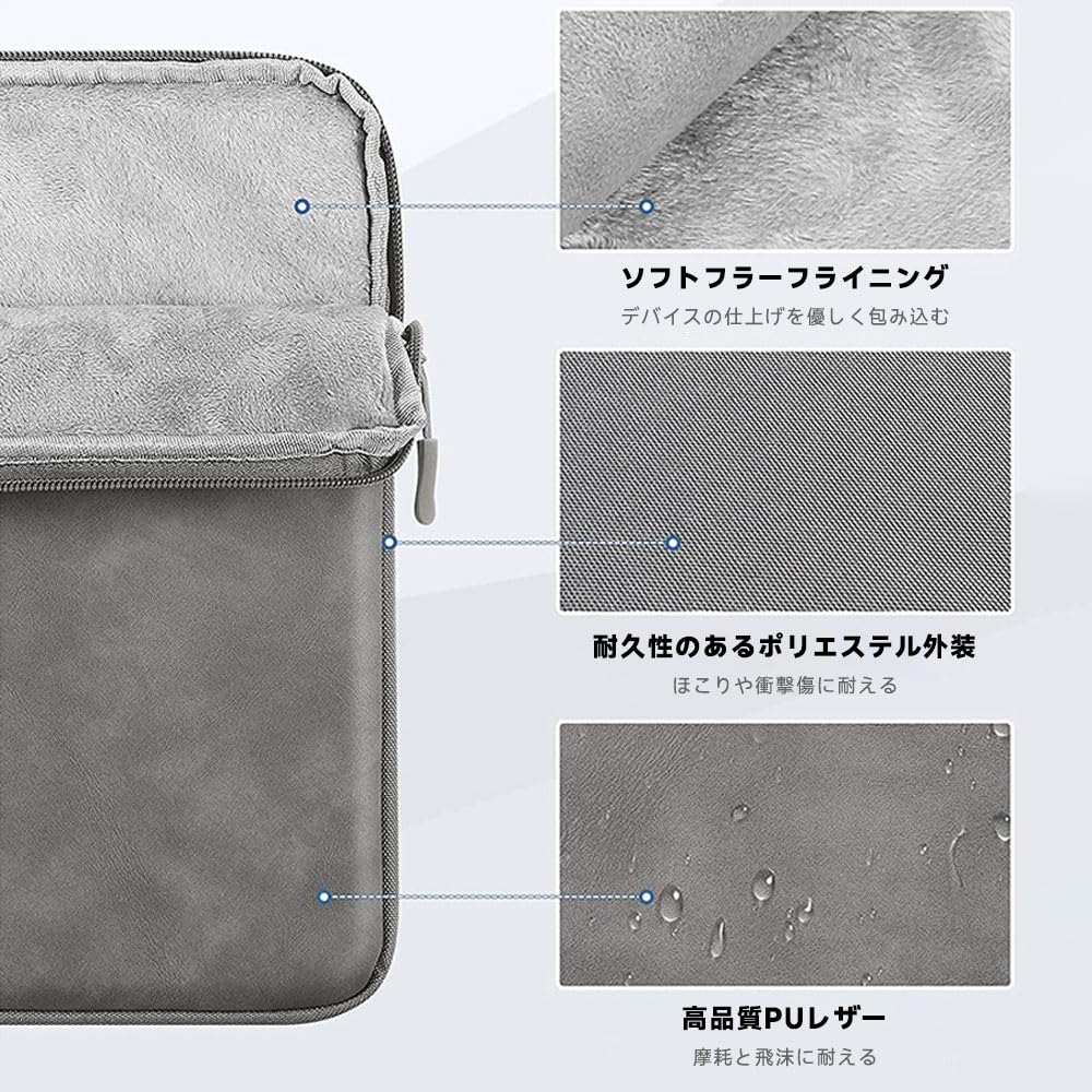 HVUYAL Case for XPPen Magic Note Pad, Lightweight, Shockproof, Waterproof Zippered Protective Bag (Gray)