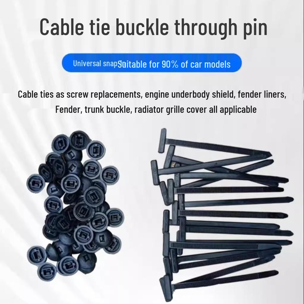 Nylon Self-Locking Cable Ties for Cars, Motorcycles, and Electric Vehicles: Ideal for Mudguards, Blades, Covers, and Trunks.
