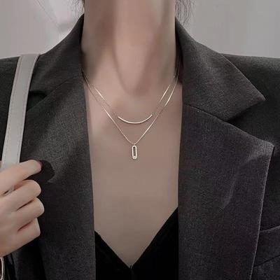 Female Double-layer Layered Niche Collarbone Necklace