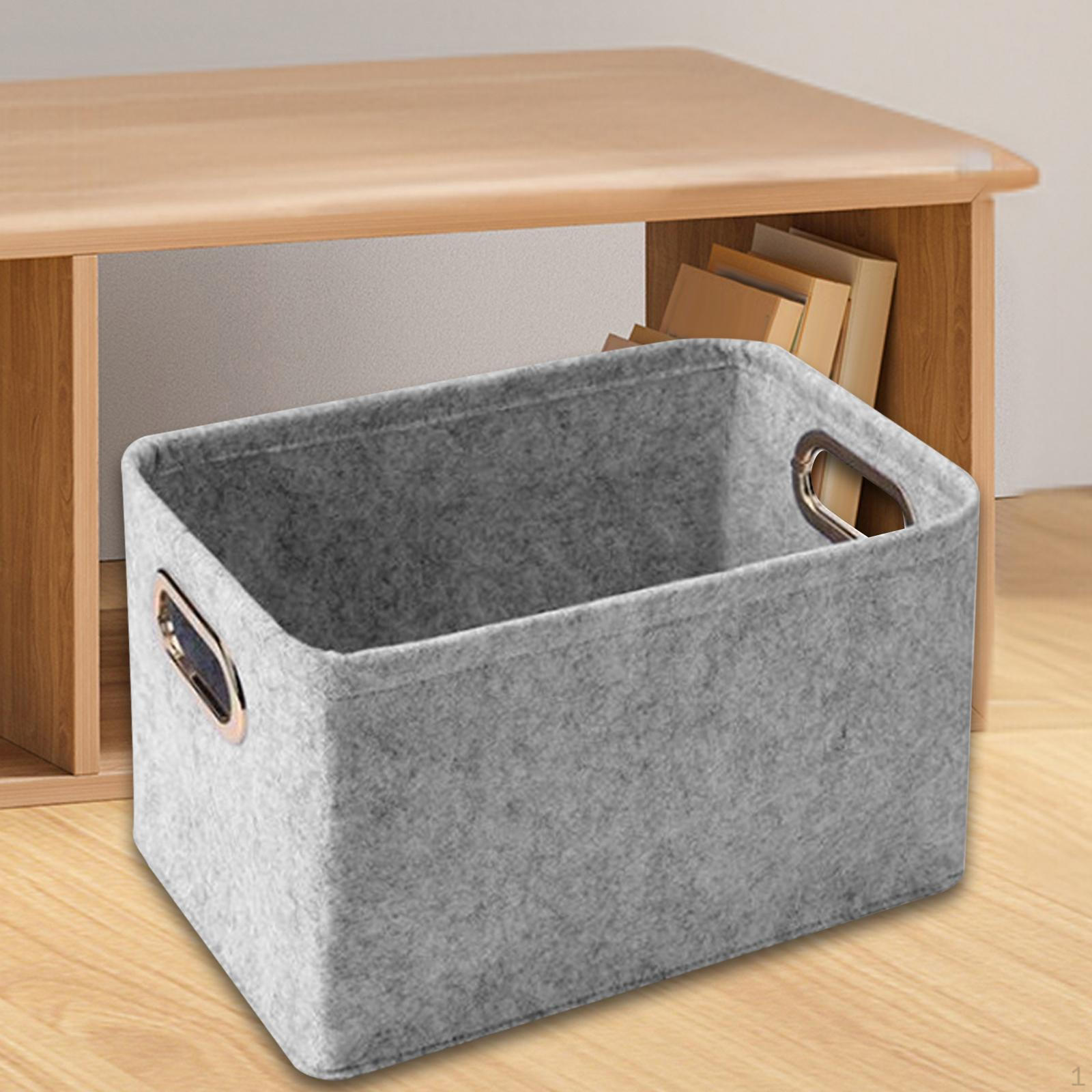 

Органайзер для игрушек для собак, войлочная корзина для домашних животных, многофункциональная корзина с ручками для хранения одежды светло-серый