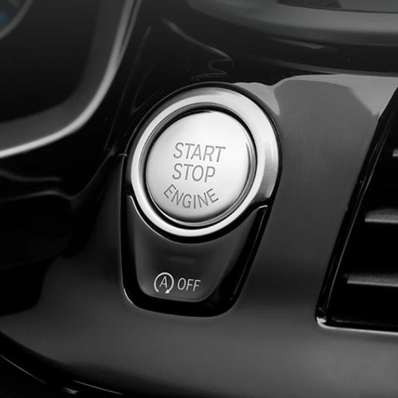 ABS Auto Start Stop Motor Push Button Schalter Trim Abdeckung Auto Zubehör Für BMW F30 F10 F20 F31 F11 F02 f25 F26 F15 F16 G20 G30