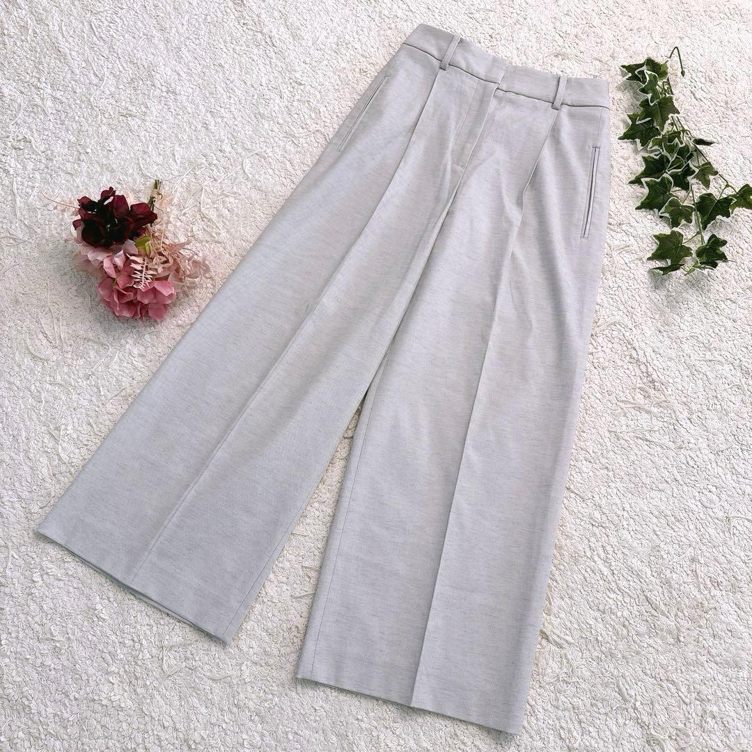 PLST linen blend wide pants XS size