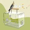 Acrylic Villa Bird Cage Clear and Handle Breathable Lightweight Bird Carrier for Parakeets Small Birds Parrotlets Parrots Parrot
