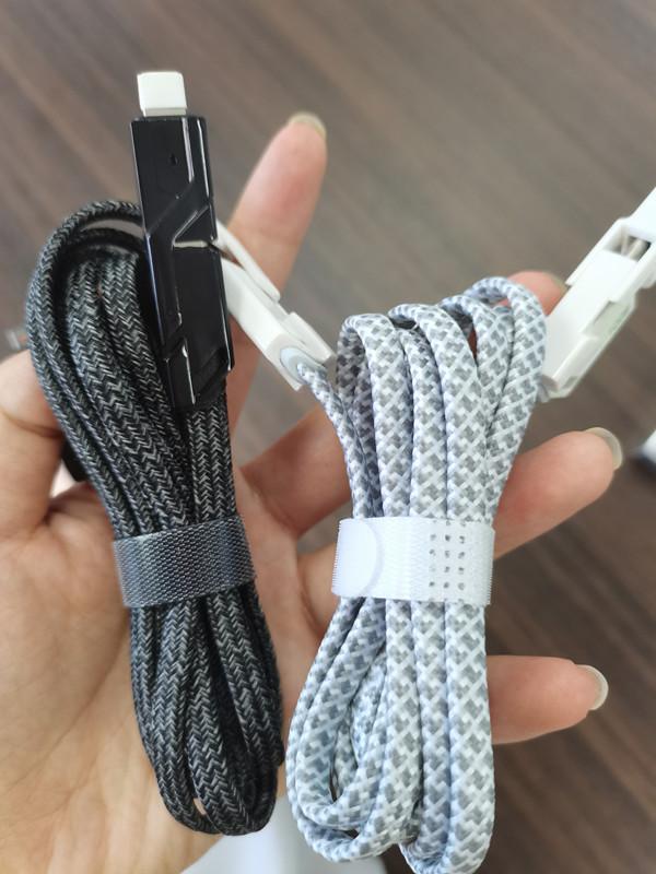 4 in 1 Usb C Data Cable Pd27w Super Quick Charger Usb Cable 65w Nylon Braided Type C Cable