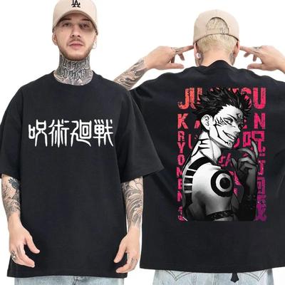 Jujutsu Kaisen Anime Men Women Summer T-Shirt Oversized Vintage Short Sleeve Casual Comfort Loose Harajuku Street Top Y2k
