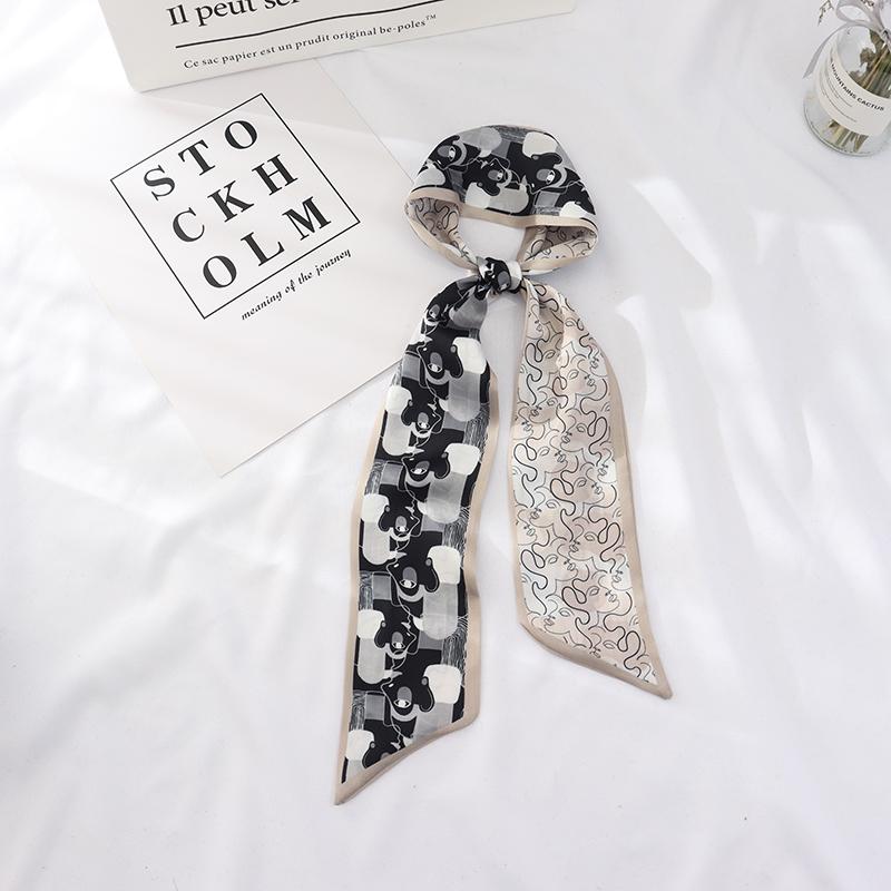 100cm*7cm Summer long fashion female small scarf scarves female flowers hair ribbon hairband women skinny scarf women