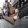 Hand-stitching Leather Men Boots Genuine Leather Casual Leather Shoes Men Ankle Boots