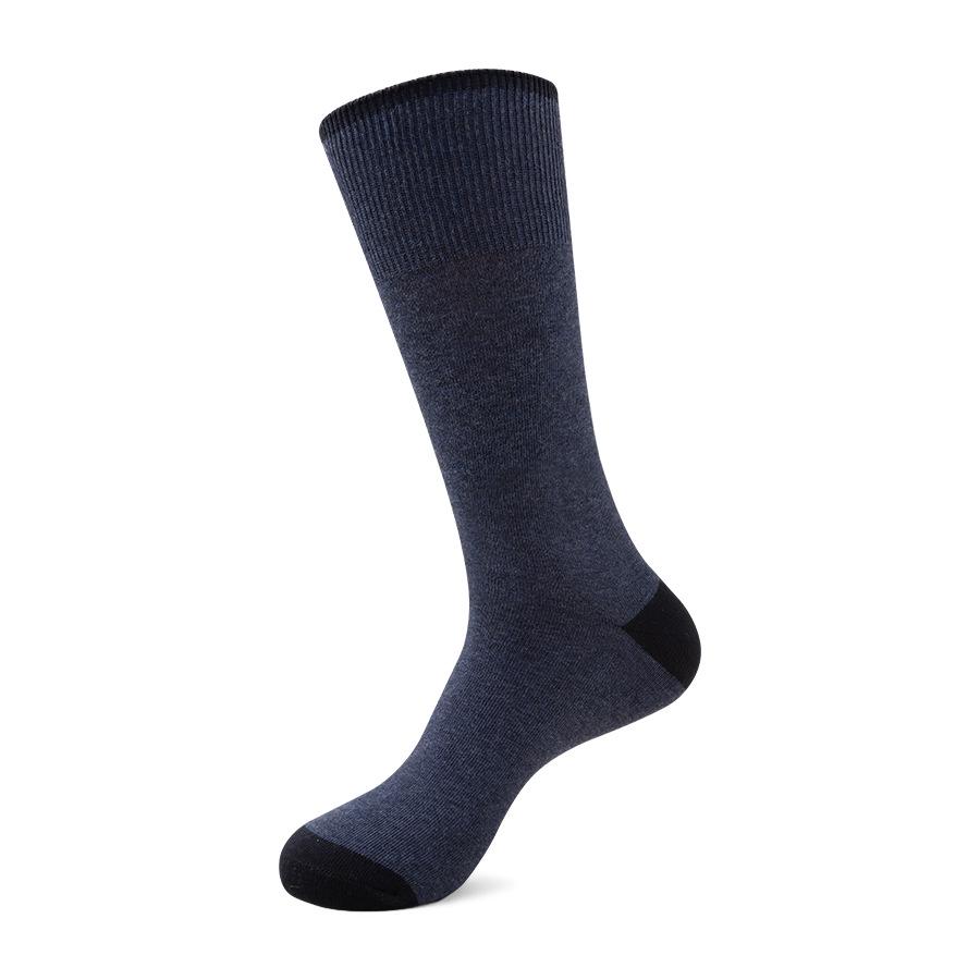 

Foreign Trade Men s Over-the-Calf Colorblock Combed Cotton Socks - European & American Spring/Summer Collection (Plus Size Available) 39-42 темно-синий