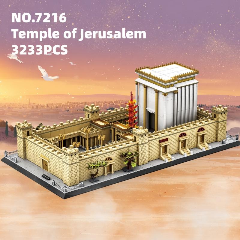 Wucifang Bags Unisex Kids 3233Pcs Jerusalem Temple Building Blocks Architecture Moc Educational Toys For Kids Creative Construction Bricks Gifts