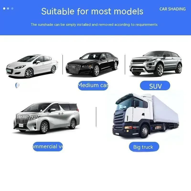 Universal Roller Blinds Suction Cup Sunshade Window Shade Nail-Free Easy Install Blackout Curtain For Car Bedroom Kitchen Office