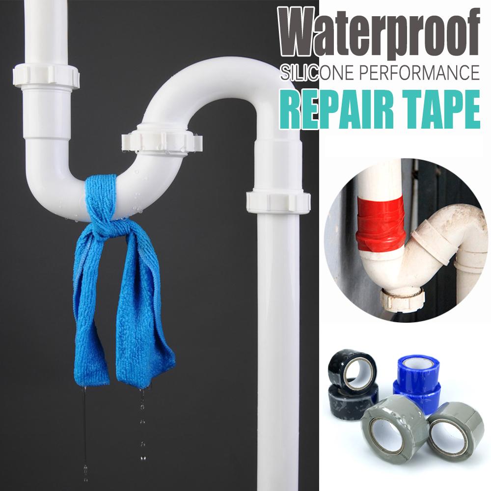 1.5/3m Water Pipe Silicone Belt Waterproof Pipe Stop Leaks Seal Repair Tape Self-adhesive Self Fusing Tape Insulation Tape